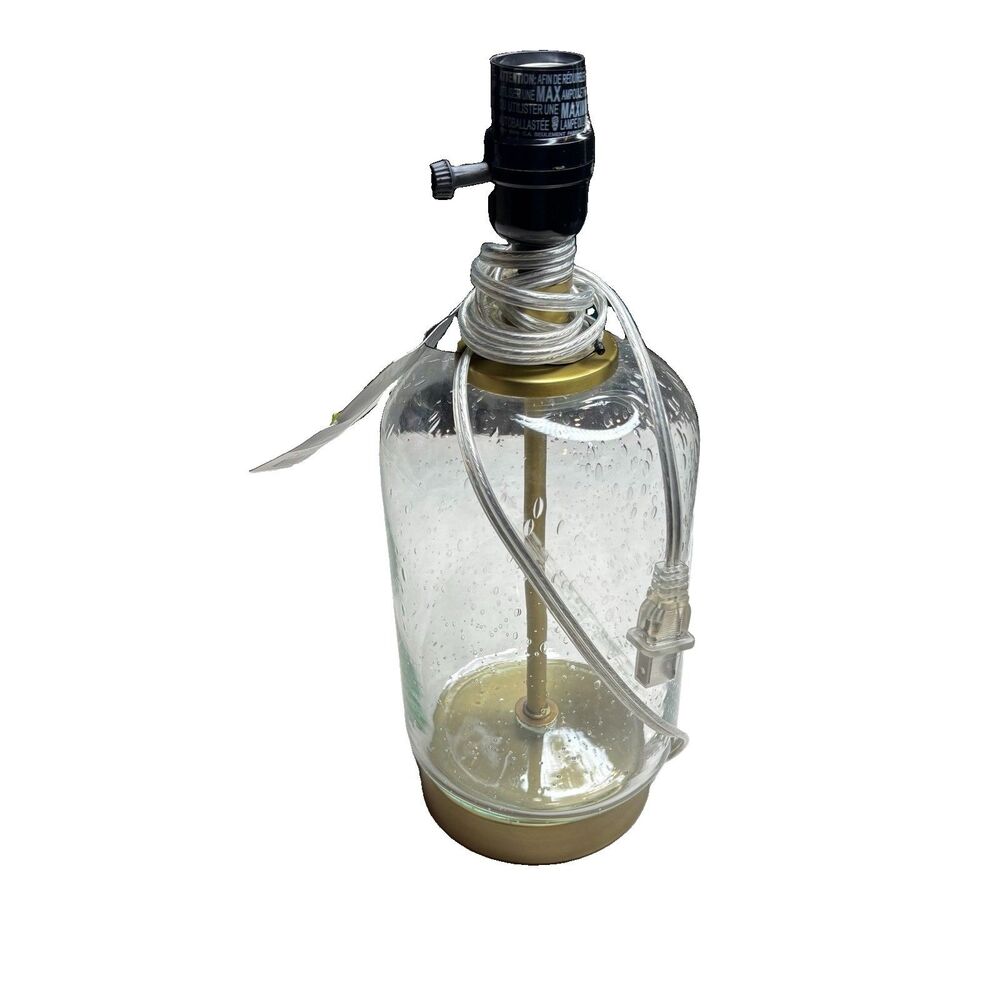 Threshold Clear Seeded Glass Lamp Brand New with tags. No shade No blub